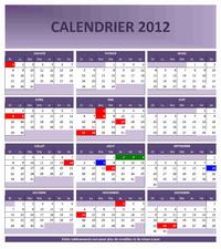 Calendrier 2012