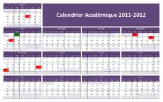 Calendrier Académique 2011-2012 Calendrier Académique 2011-2012